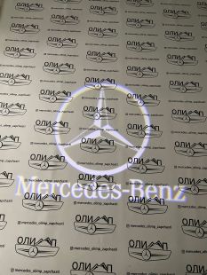 Проекция логотипа MB Mercedes W207 W117 купе